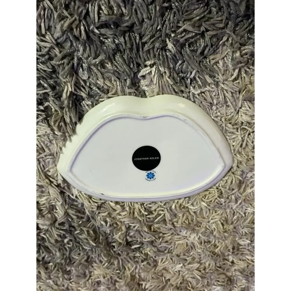 Jonathan Adler Red Lip-Shaped Decorative trinket tray